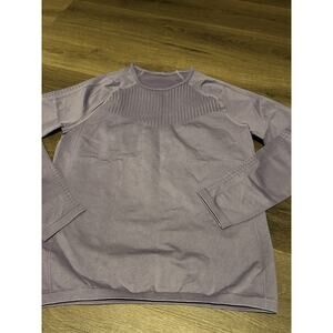 Fabletics Sync Seamless Long Sleeve Purple Compression Shirt Top Sz XL